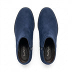 Botine dama bleumarin, Galaxy-002, din piele naturala